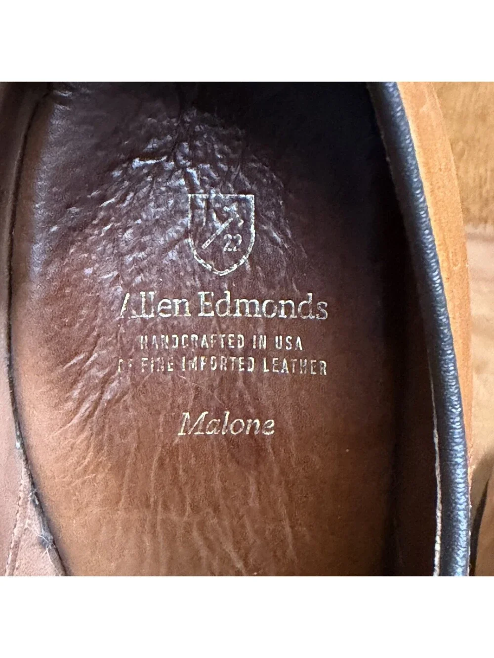 Allen Edmonds Malone Shoes Mens 11 D Brown Leather Split Toe Casual Derby USA